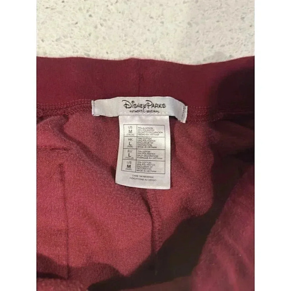 Disney Parks Hidden Mickey Maroon Velour 2 Piece Track Suit BP - Picture 11 of 11